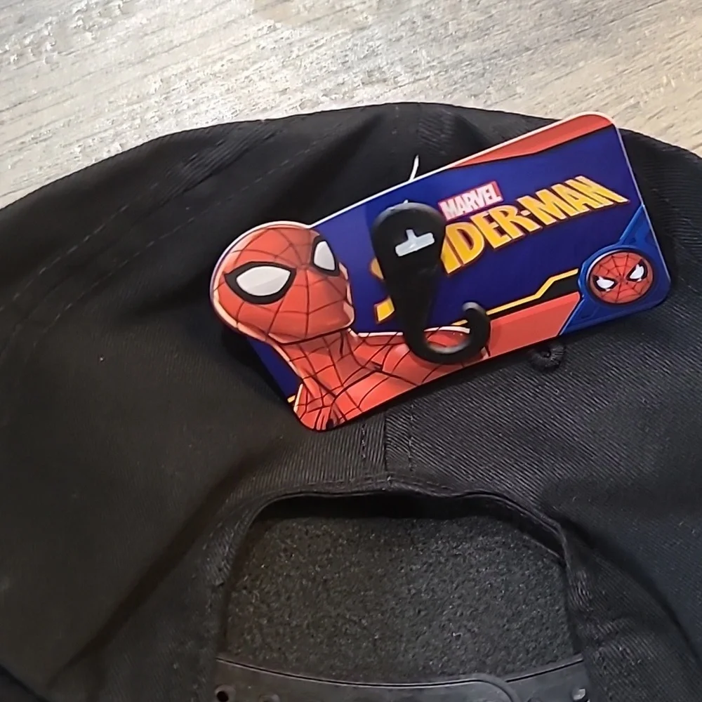 Marvel Spider-Man Adjustable Snapback Baseball Ball Cap Hat Black OSFM